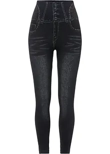 Sömlösa leggings med jeanslook och kraftigt formande effekt, bonprix