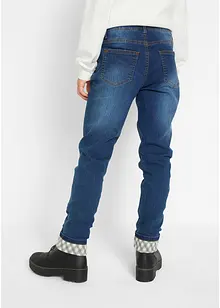 Fodrade jeans med flanellfoder, för flickor, bonprix