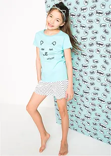 Pyjamas med shorts för barn (2 delar) i ekologisk bomull, bonprix