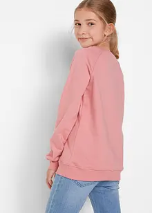 Sweatshirt med paljetter för flickor, bonprix