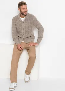 Cardigan med ribbstickat mösnter, bonprix