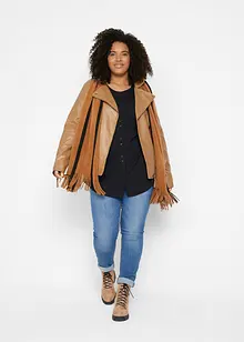 Stretchiga skinny-jeans med medelhög midja, bonprix