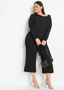 One shoulder-topp med glittereffekt, bonprix