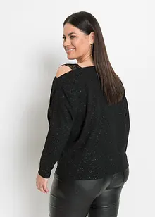 One shoulder-topp med glittereffekt, bonprix