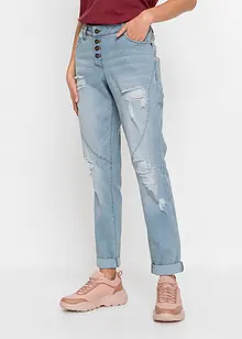 Boyfriendjeans med destroyed-effekter och återvunnen polyester, bonprix