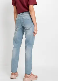 Boyfriendjeans med destroyed-effekter och återvunnen polyester, bonprix