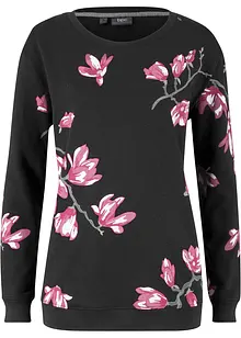 Sweatshirt med blommönster, bonprix