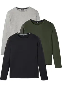 Långärmad T-shirt (3-pack), bonprix