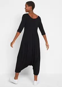 Jumpsuit med harembyxa, halvlång ärm, bonprix