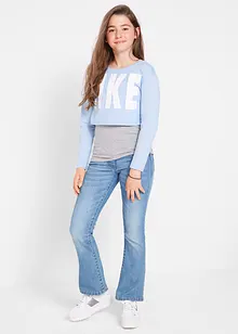 Stretchiga bootcutjeans för barn, bonprix