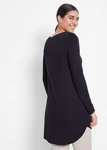 Lång topp av viskos, långärmad, bonprix