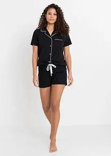 Pyjamas med knappslå och shorts, bonprix