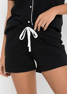 Pyjamas med knappslå och shorts, bonprix