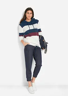 Trikåbyxa med jeanslook, 7/8-längd, bonprix