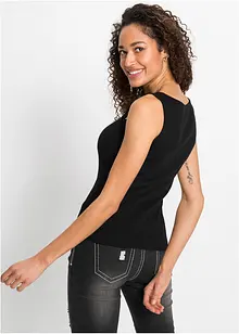 Ribbstickat linne av ren bomull, bonprix