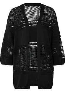 Hålmönstrad cardigan, bonprix