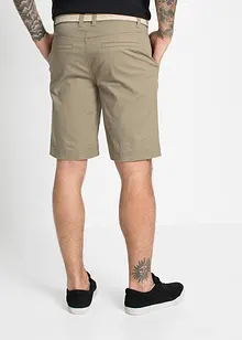 Stretchiga bermudas i chinosmodell med skärp, normal passform, bonprix