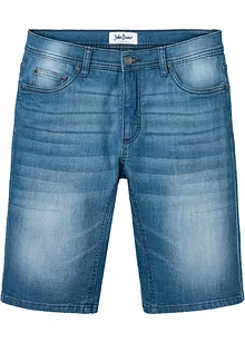 Stretchiga jeansshorts med förstärkt gren, normal passform, bonprix