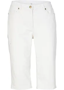 Stretchiga jeansbermudas med uppvikta benslut, bonprix