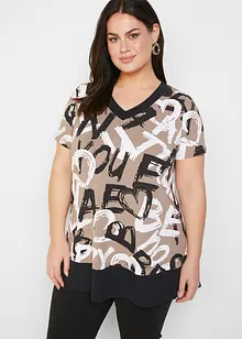 Kortärmad lång topp, bonprix