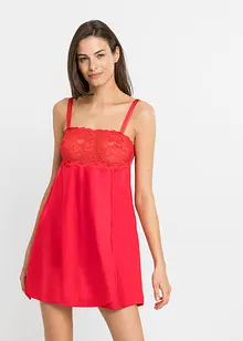 Negligé i glansigt material, bonprix