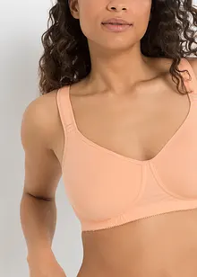 T-shirtbehå utan bygel med bomull (2-pack), bonprix