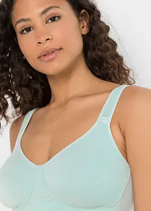 T-shirtbehå utan bygel med bomull (2-pack), bonprix