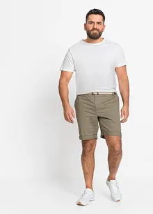 Stretchiga bermudas i chinosmodell med skärp, normal passform, bonprix