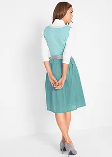 Knälång dirndl med spetsförkläde (2 delar), bonprix