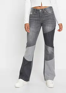 Utsvängda patchworkjeans, bonprix