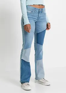 Utsvängda patchworkjeans, bonprix