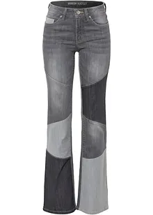 Utsvängda patchworkjeans, bonprix