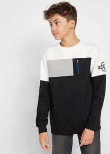 Pojksweatshirt med colour blocking-look, bonprix