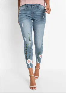 Jeans med broderi, bonprix