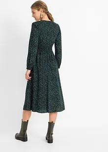Mellanlång blommönstrad klänning, bonprix