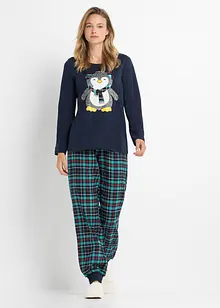 Pyjamas med flanellbyxa, bonprix