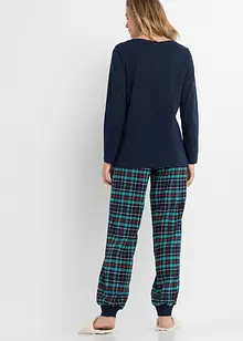 Pyjamas med flanellbyxa, bonprix