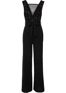 Jumpsuit med paljetter, bonprix