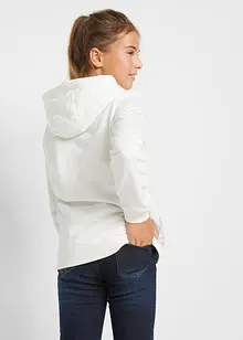 Sweatshirt med huva i ren bomull, bonprix