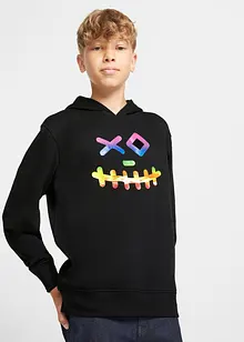 Sweatshirt med huva i mjuk bomullsmix för barn, bonprix