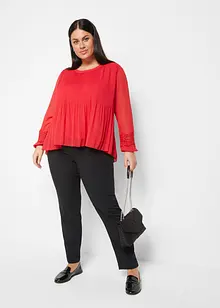 Dra på-byxa med veck, bonprix