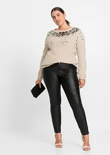 Tröja med paljetter, bonprix