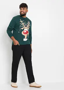 Sweatshirt med återvunnen polyester och julmotiv, bonprix