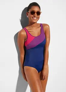 Sportig baddräkt med kontrastfärgade infällningar, bonprix