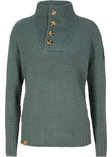 Tröja med krage, strukturmaterial, bonprix