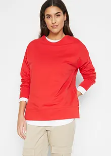 Sweatshirt med slits i sidan, bonprix