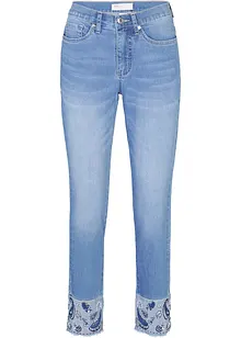 Jeans med broderi, bonprix