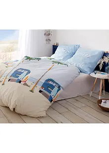 Påslakanset med strandmotiv med bil och palmer, bonprix