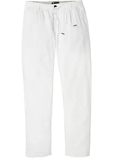 Dra på-linnechinos, Loose Fit, Straight, bonprix