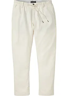 Dra på-linnechinos, Loose Fit, Straight, bonprix